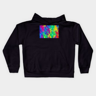 Abstract vibrant colors fun, celebration and joy paints merging, merging, socializing Kids Hoodie